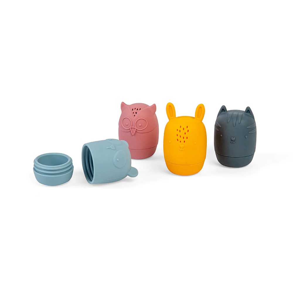 Bigjigs Toys Silikonová mačkací zvířátka do koupele (obrázek 4)