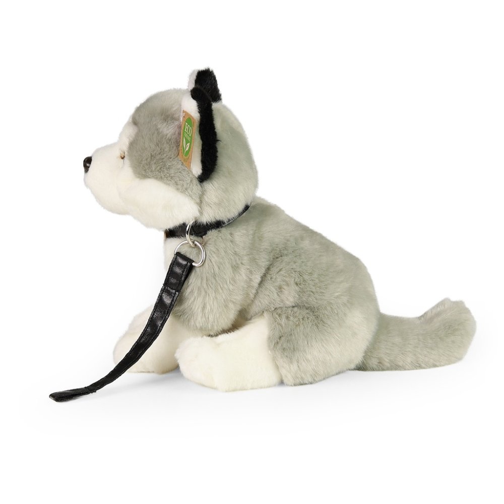 Rappa Plyšový pes husky sedící s vodítkem 28 cm ECO-FRIENDLY (obrázek 5)