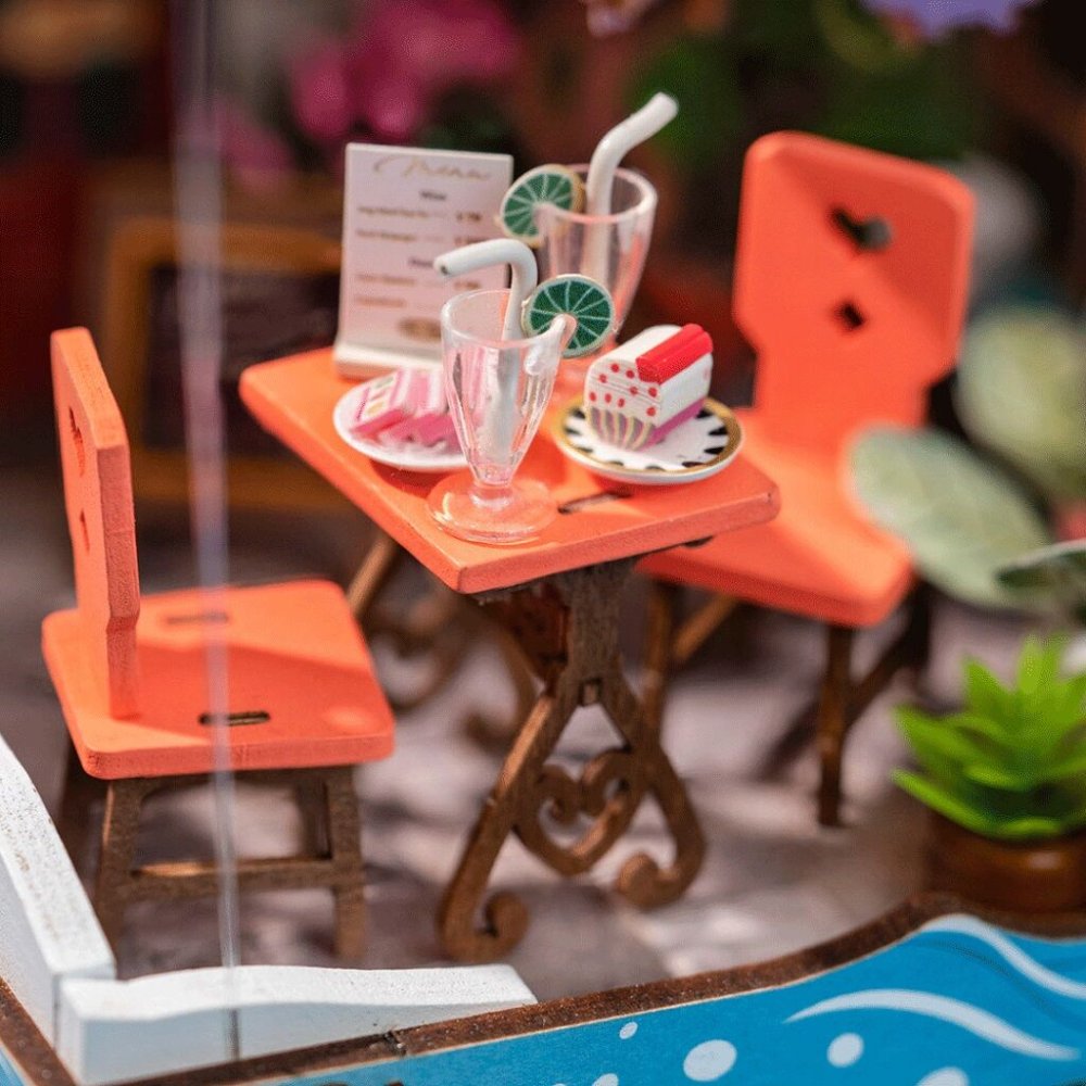 RoboTime 3D dřevěná skládačka Miniatura domečku Restaurace Sea Holiday (obrázek 5)