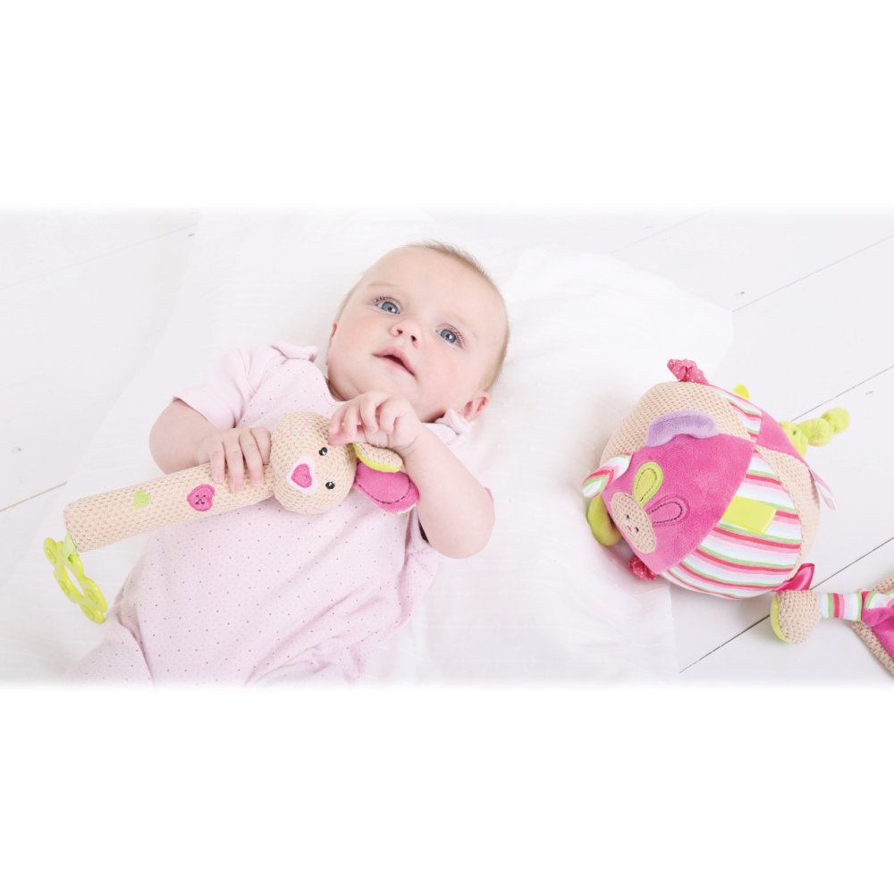 Bigjigs Baby Textilní motorická koule - Králíček Bella (obrázek 5)