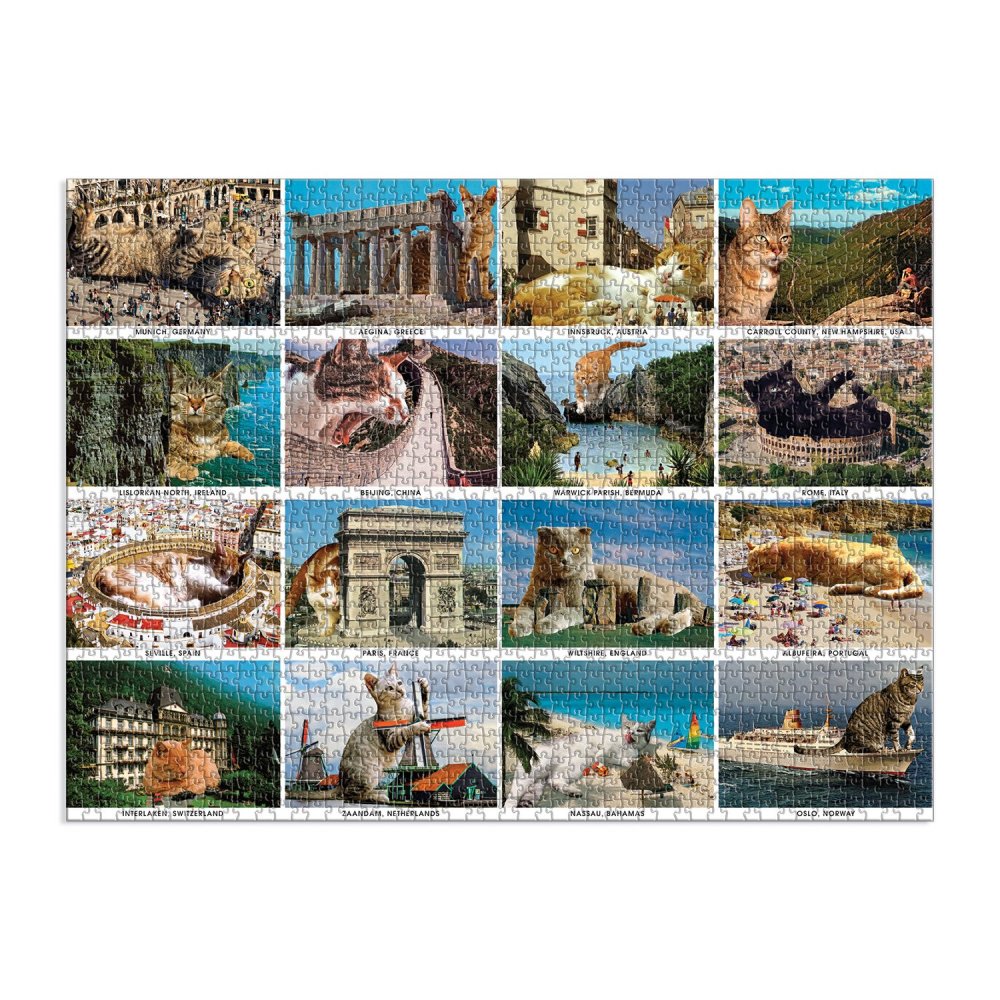 Galison Puzzle Kočky na prázdninách 1500 dílků (obrázek 3)