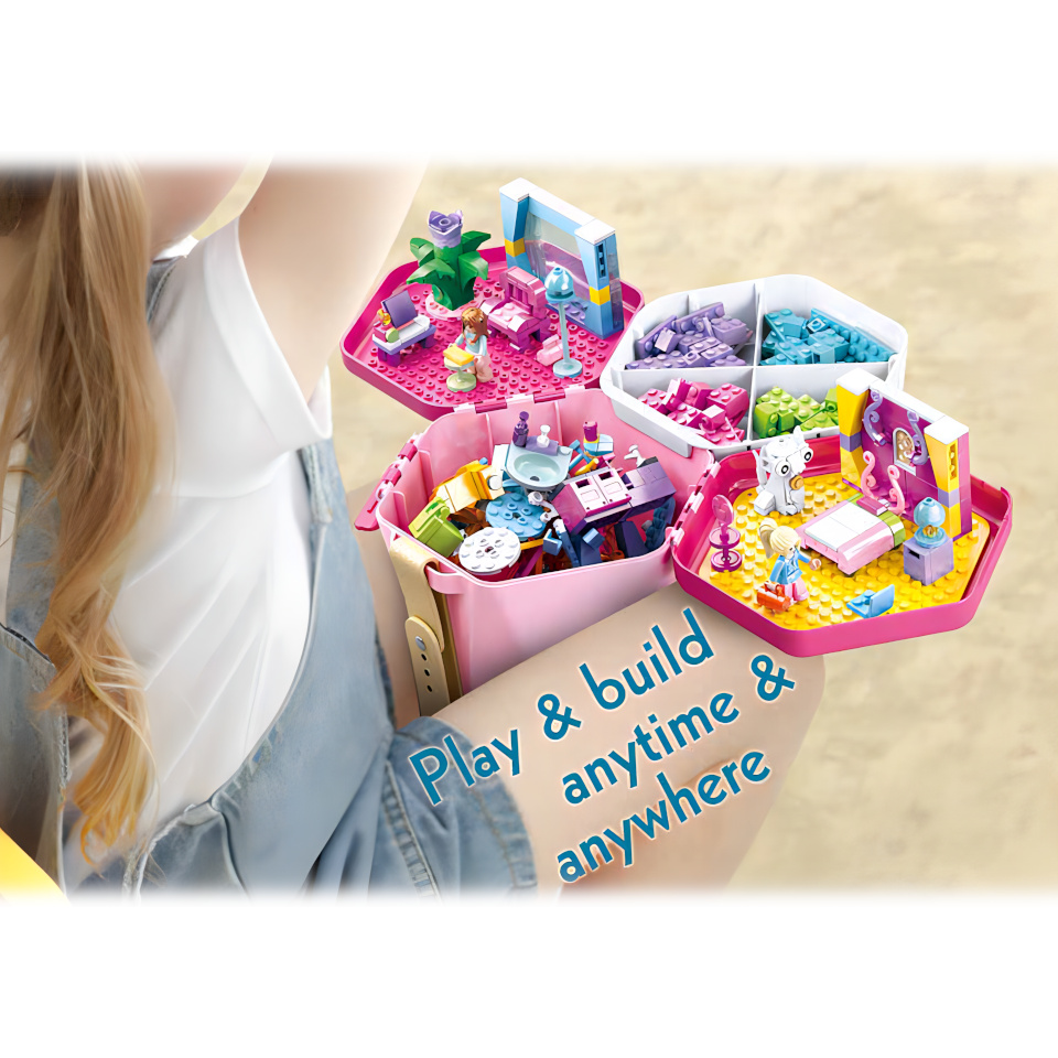 Sluban Bucket Bricks M38-B0830 Kbelík s kostkami růžový (obrázek 4)