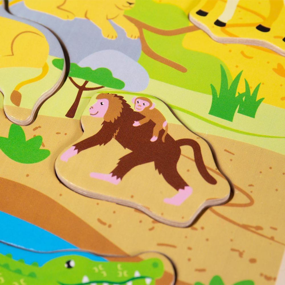 Bigjigs Toys Vkládačka se zvukem Safari (obrázek 3)
