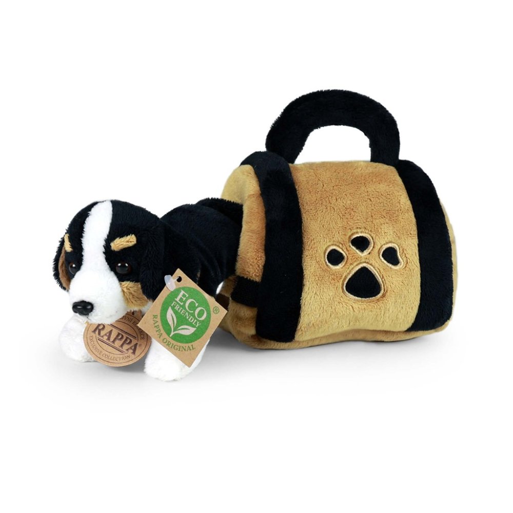 Rappa Plyšový pes Bernský salašnický v přepravce 15 cm ECO-FRIENDLY (obrázek 3)