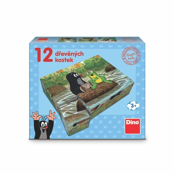 Dino Dřevěné kostky Krtek a zvířátka 12 ks (obrázek 4)