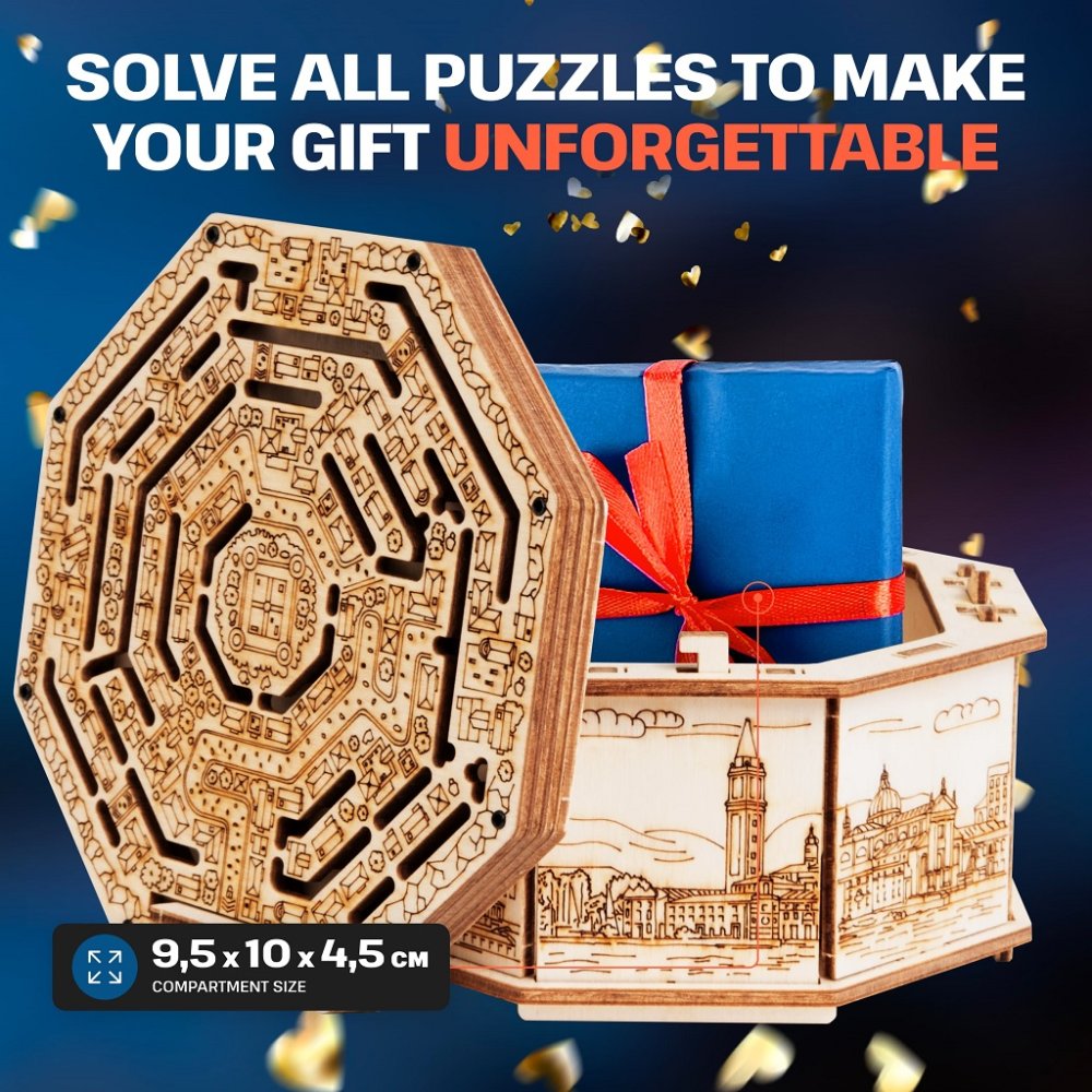 EscapeWelt Dřevěný hlavolam Secret Maze Box (obrázek 7)