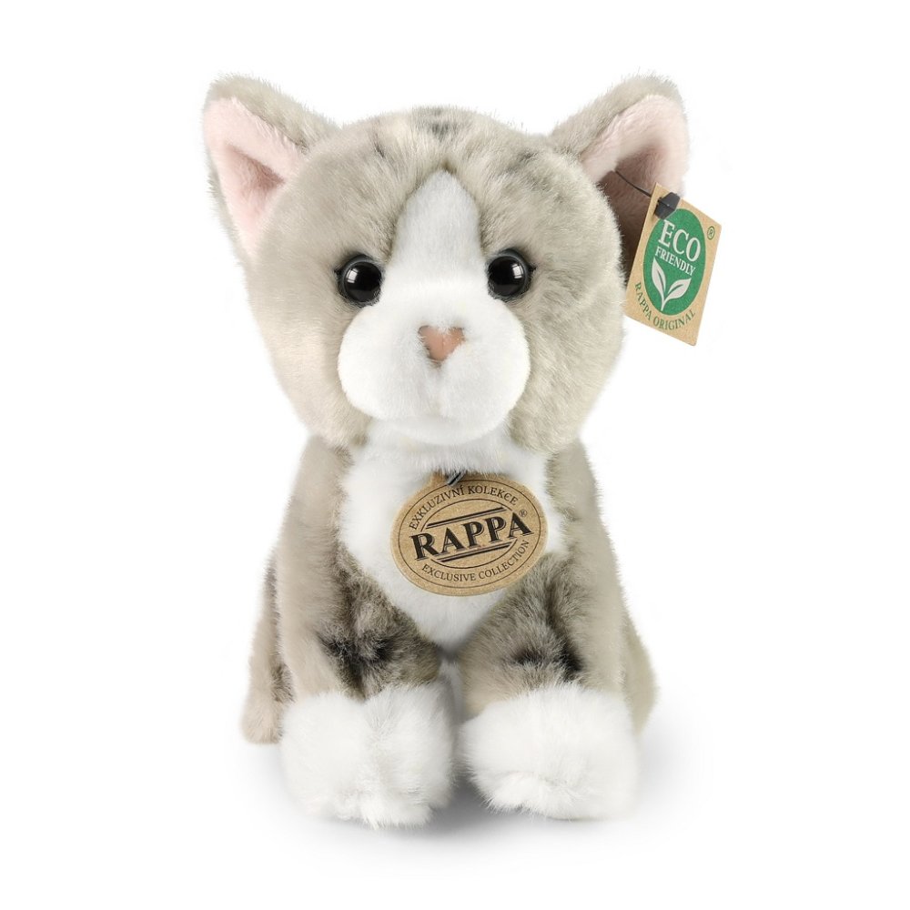 Rappa Plyšová kočka šedá 18 cm ECO-FRIENDLY (obrázek 4)