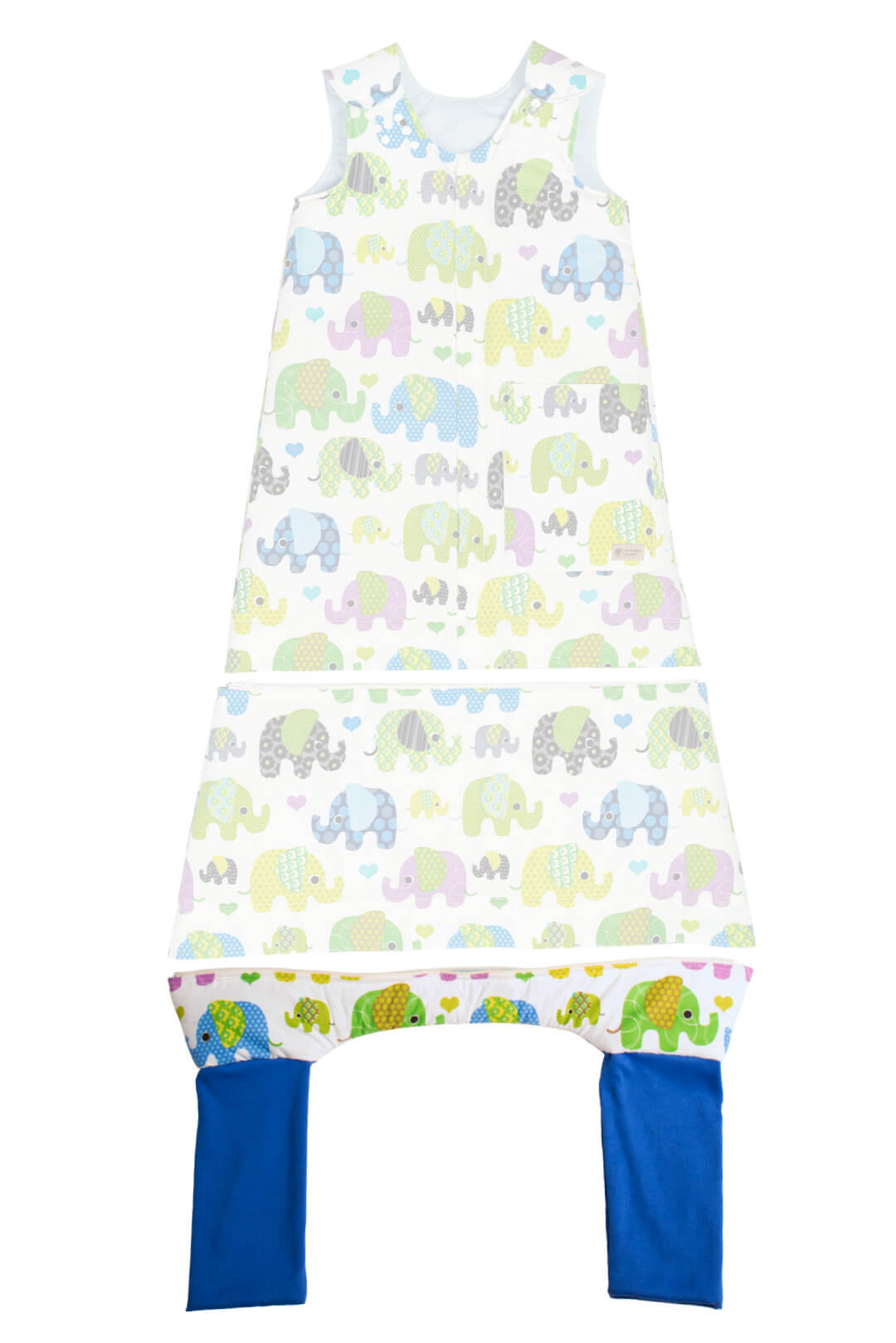 Nyári Növekvő Hálózsák Monkey Mum® 0 - 4 éves Korig - Második Extra Lábak - Elefántok