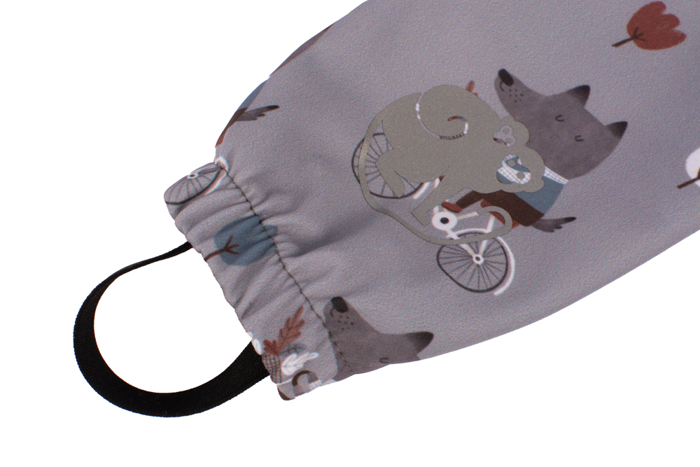 Pantaloni Reglabili Softshell Pentru Copii Cu Membrană Monkey Mum® - Lupii Pe Bicicletă 74/80,Pantaloni Reglabili Softshell Pentru Copii Cu Membrană M