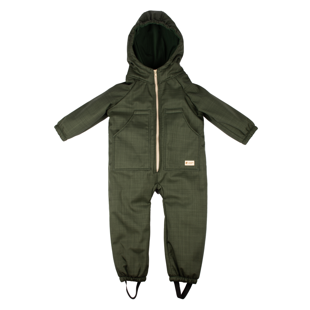 Monkey Mum® Baby Softshell Winter Jumpsuit With Sherpa - Khaki Huntsman - Sizes 98/104, 110/116 110/116,Monkey Mum® Baby Softshell Winter Jumpsuit Wit