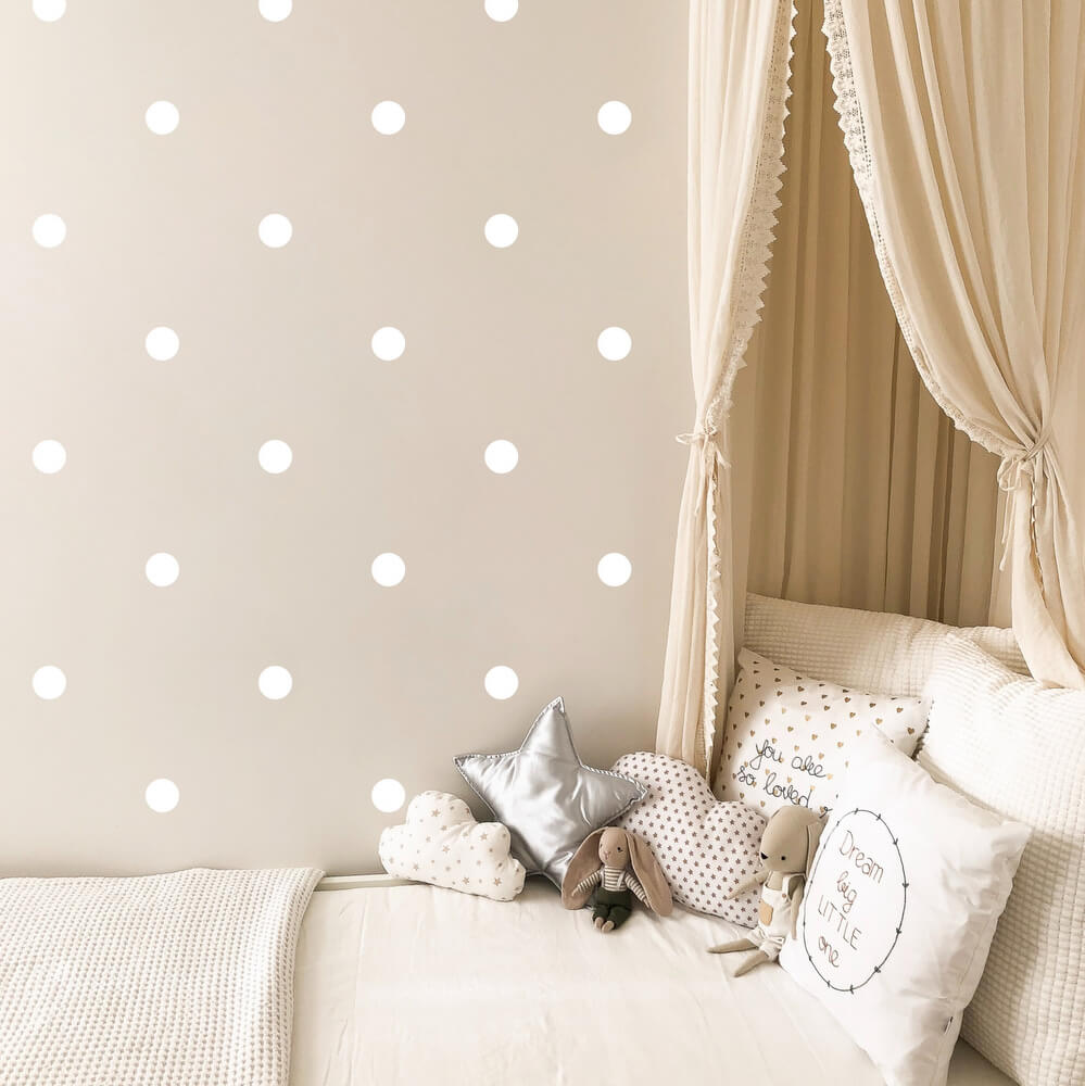 Points Blancs Sur Le Mur - Stickers Pour La Chambre