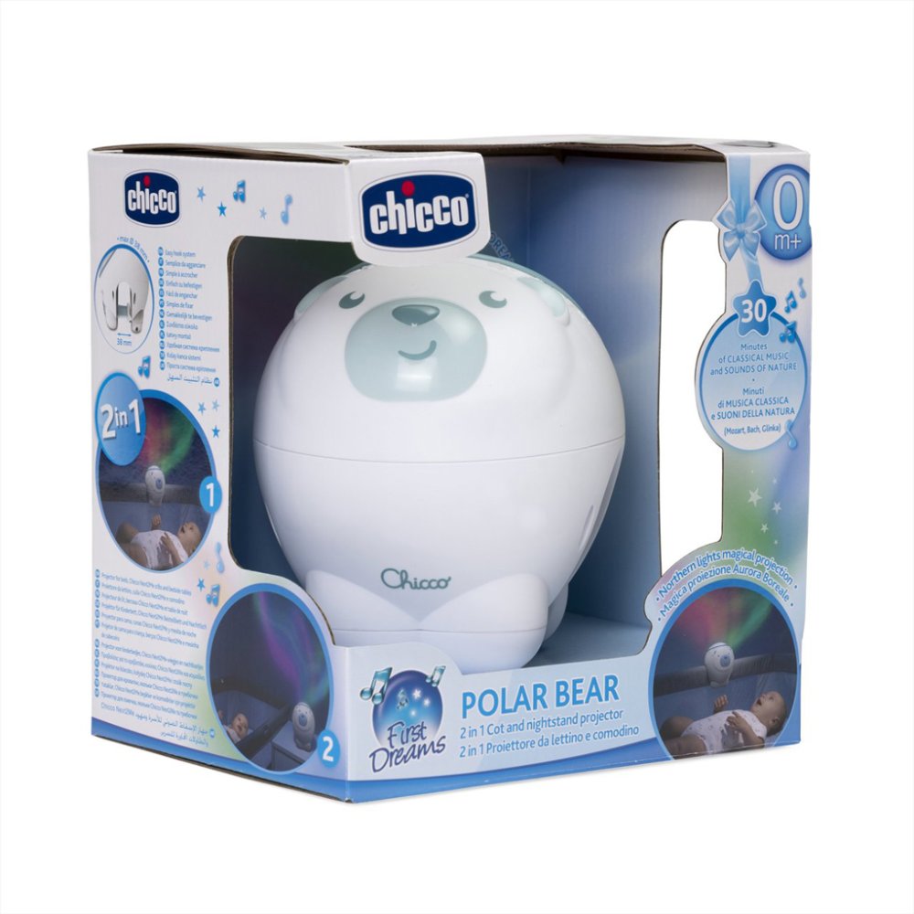 CHICCO Aurora Projecteur Ours Polaire Bleu