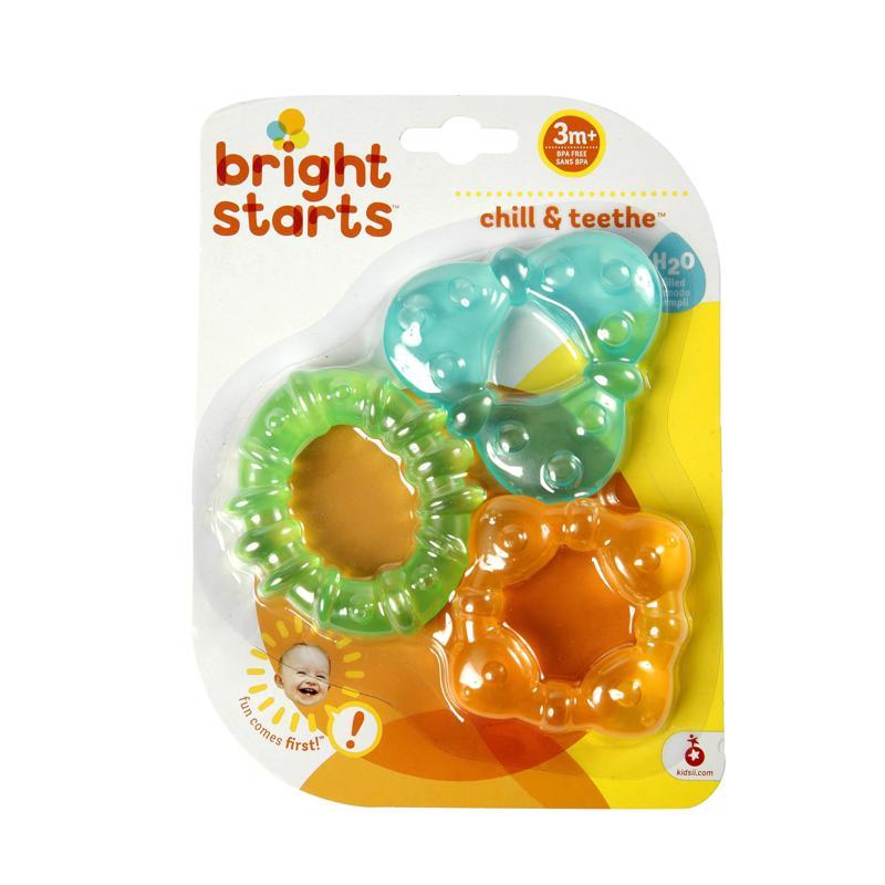 BRIGHT STARTS Wassergefüllter Beißring – 3 Formen, 3 M+