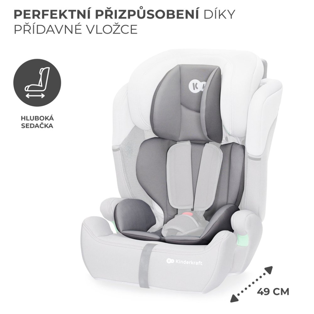 KINDERKRAFT Autosjedalica Comfort Up I-size Siva (76-150 Cm)