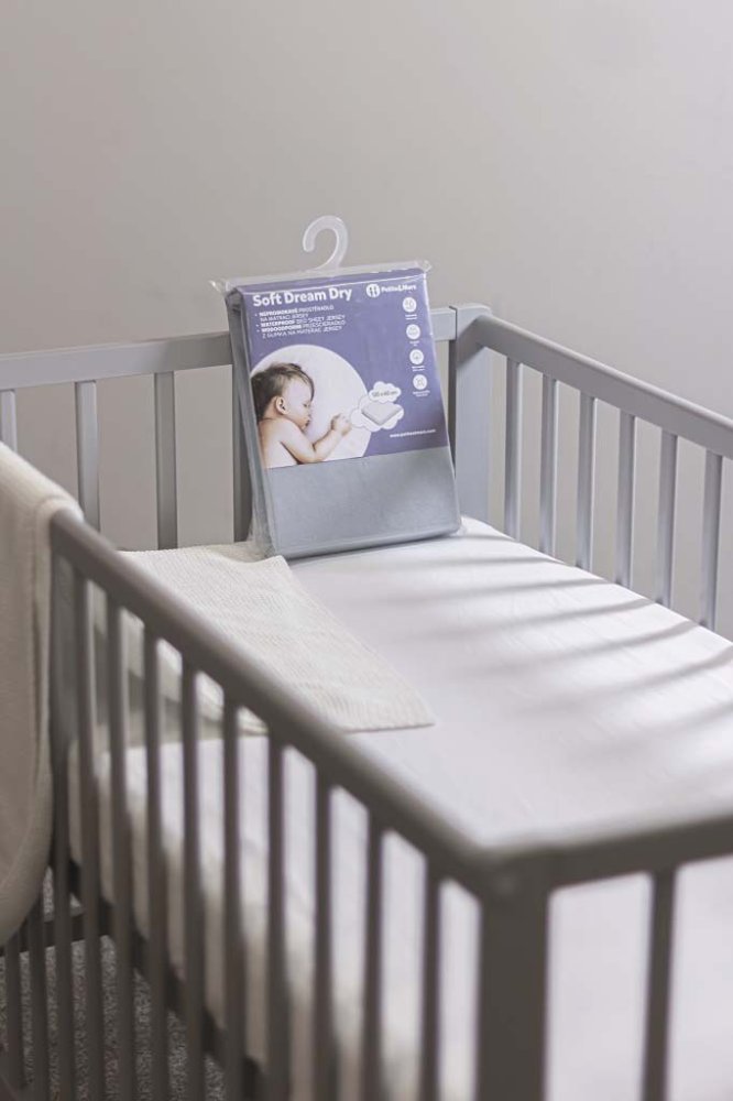 PETITE&MARS Lenzuolo con angoli impermeabile Soft Dream Dry 120 x 60 Grigio - immagine 6