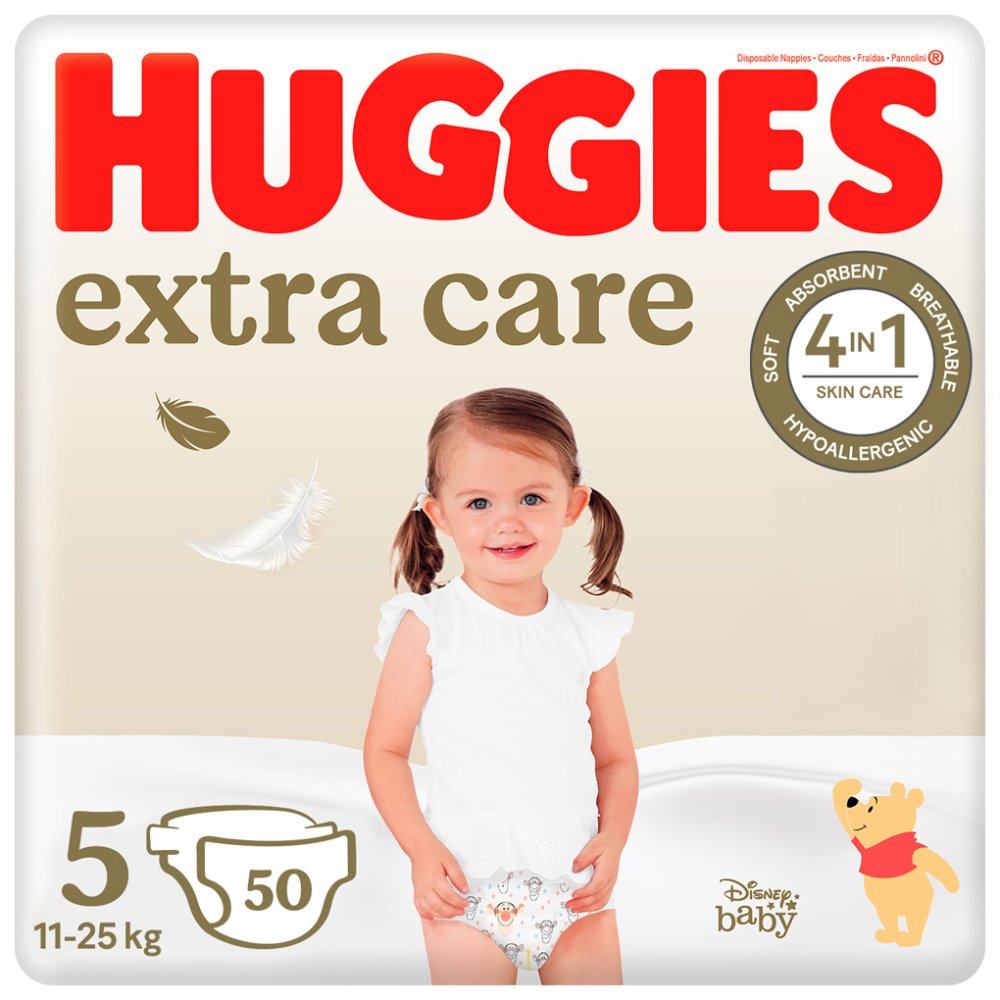 HUGGIES® Extra Care Disposable Diapers 5 (12-17 Kg) 50 Pcs