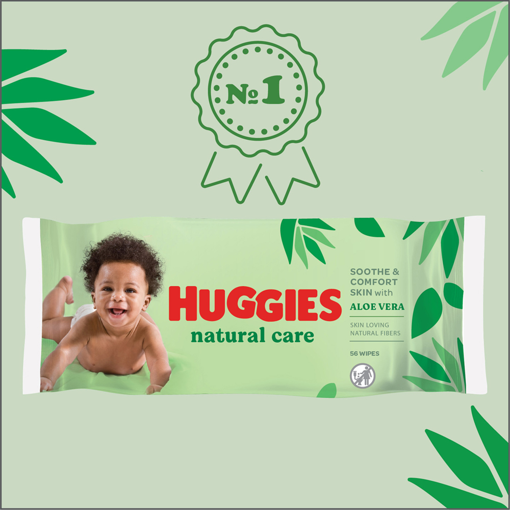 HUGGIES® Natural Triplo Ubrousky Vlhčené 56x3 Ks