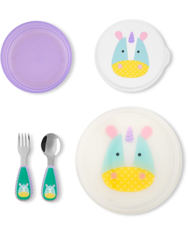 SKIP HOP Zoo Ensemble de repas 5 pcs Licorne 12m+ – Image 3