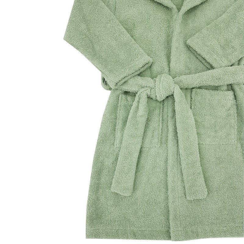 EKO Cotton Bathrobe With Hood And Ears Olive Green Size L 80-86