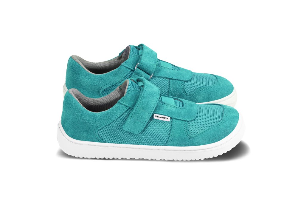 Baskets Pieds Nus Pour Enfants Be Lenka Joy - Turquoise & Blanc 27 Turquoise