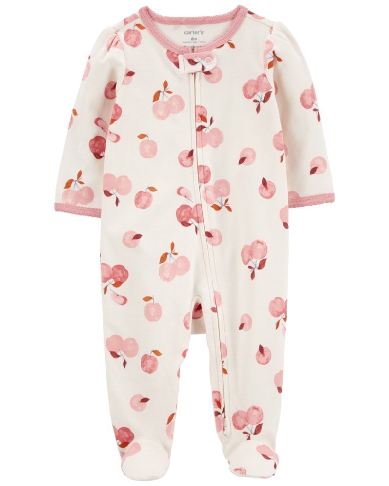 Tuta con cerniera Sleep&Play CARTER'S Ivory Apple bambina taglia 9m. 74