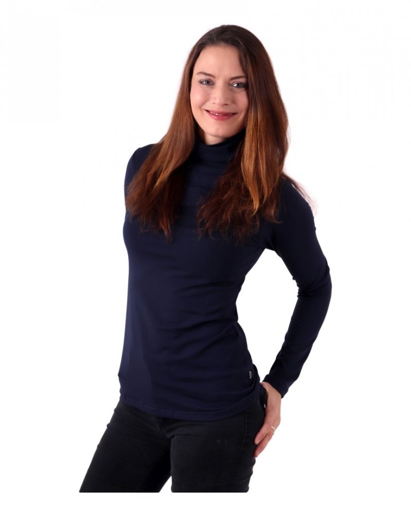 Col roulé Alena, bleu foncé, pour femmes L/XL