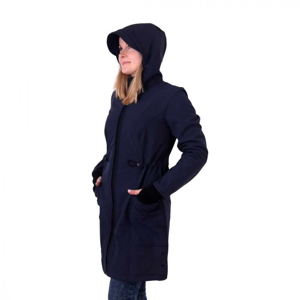 Manteau softshell Hana pour femme, bleu foncé L