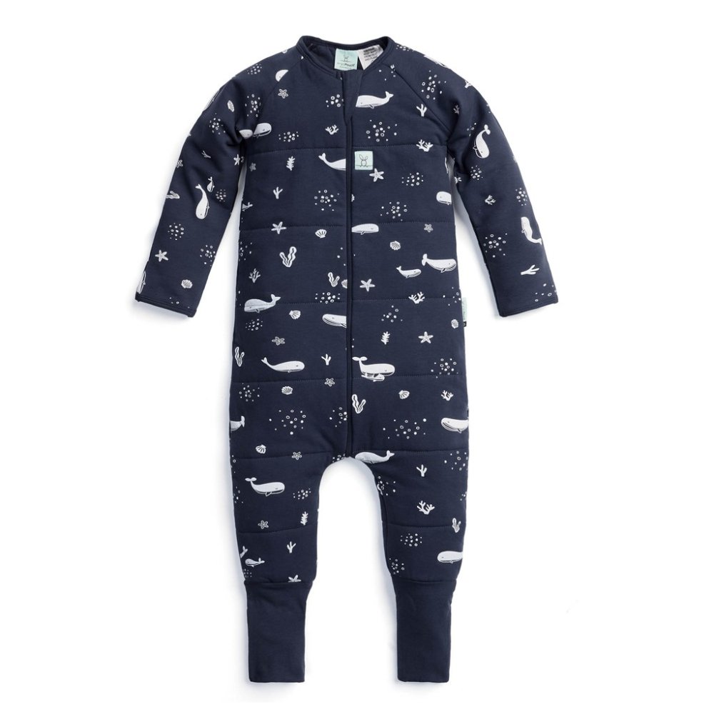 ERGOPOUCH Combinaison de nuit en coton biologique Onesie Whale 12-24 m, 2,5 tog