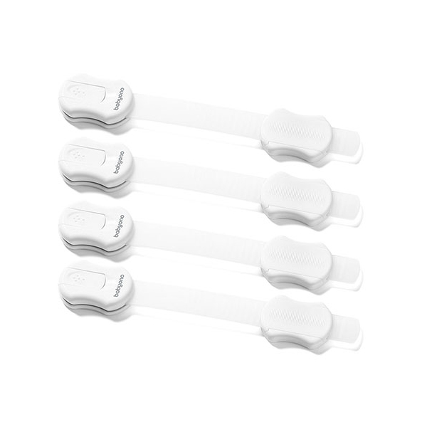 BABYONO Loquet universel blanc - 4 pcs