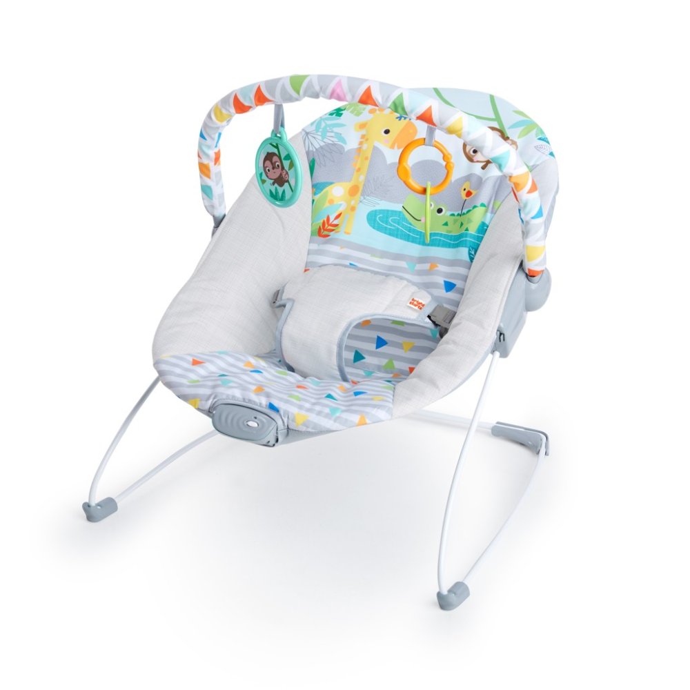 BRIGHT STARTS Leżaczek wibrujący Safari Fun™ 0m+ do 9 kg