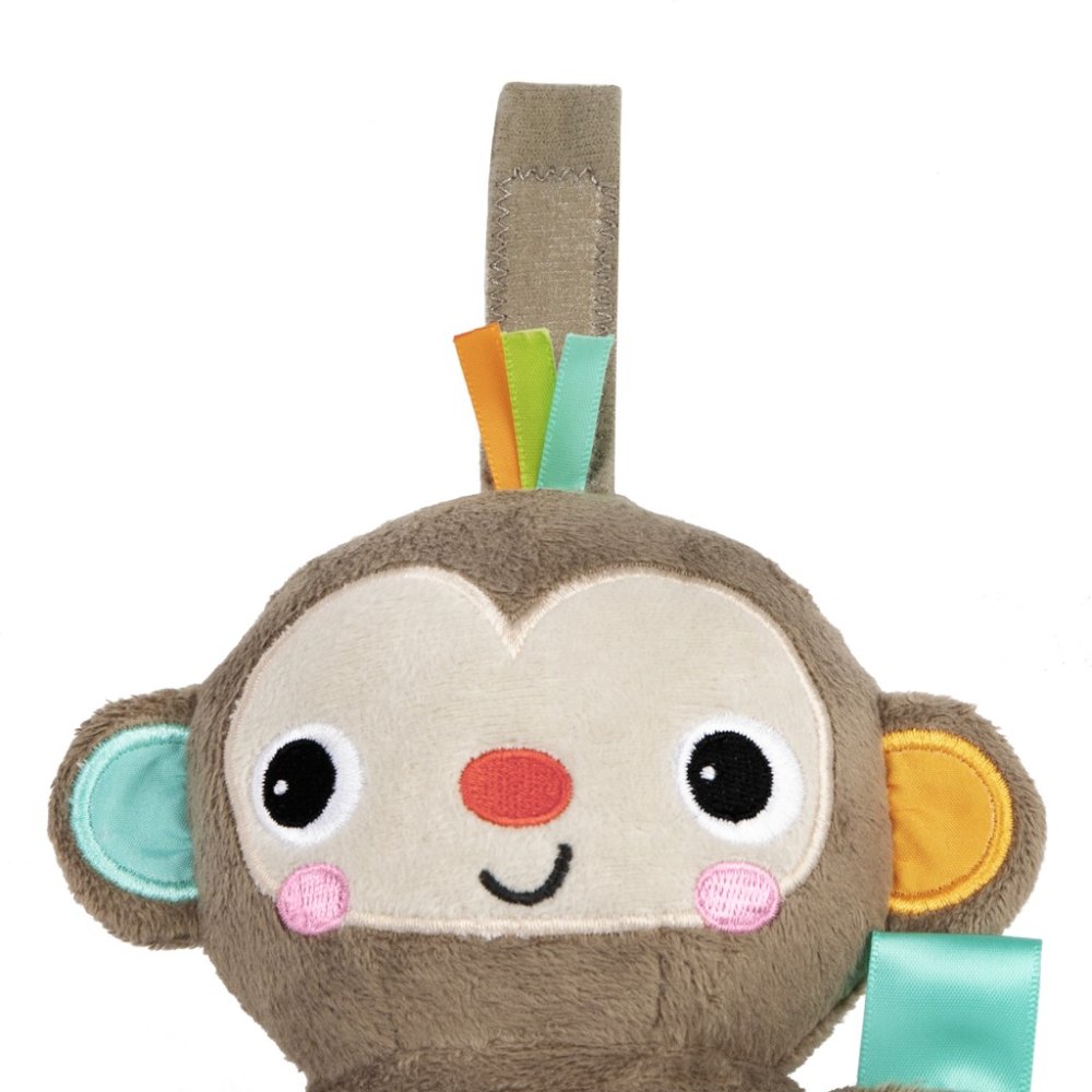 BRIGHT STARTS Giocattolo con melodia ad anello a C Pull, Play & Boogie™ scimmia 0m+ - immagine 3
