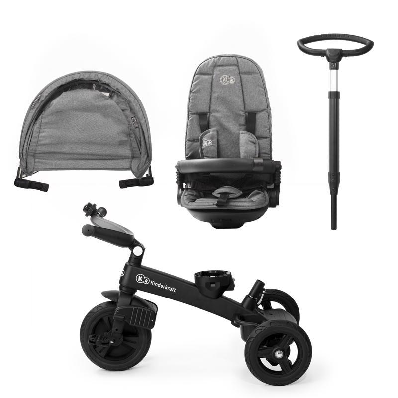 KINDERKRAFT SELECT Triciclo Easytwist Platinum Grey, Premium - immagine 4