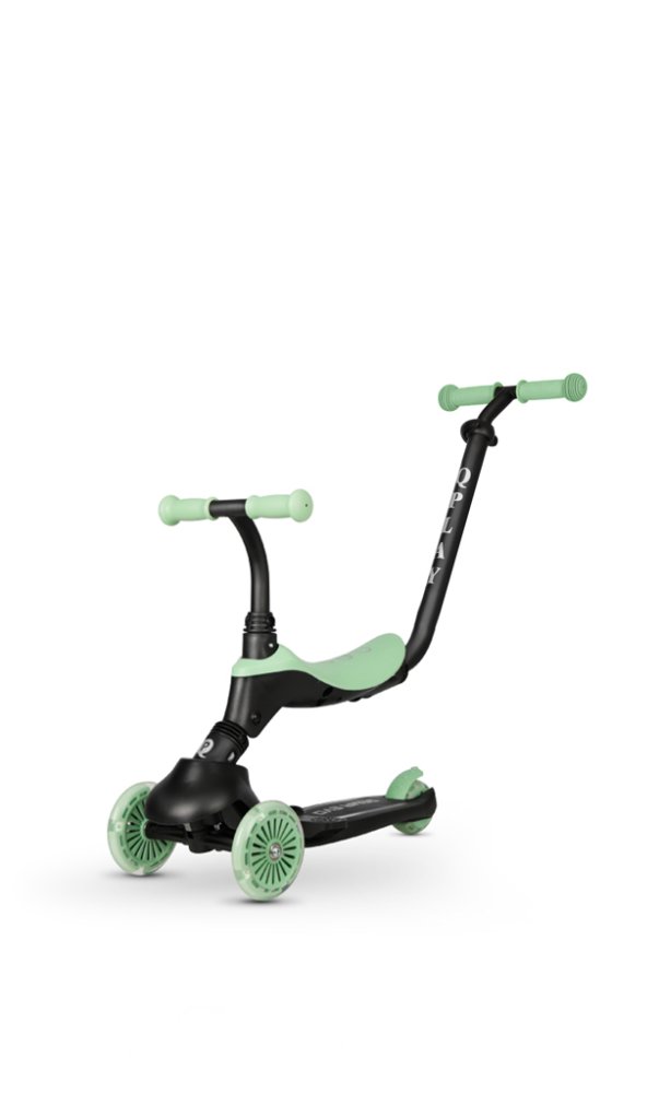 QPLAY Trottinette / draisienne Sema Evo avec lumières LED Jade Green, âge 1 - 6 ans, jusqu'à 50 kg – Image 7