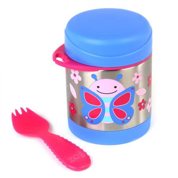 SKIP HOP Zoo Termos per alimenti con cucchiaio/forchetta Farfalla 325 ml, 3+ + AQUAINT 500 ml - immagine 4