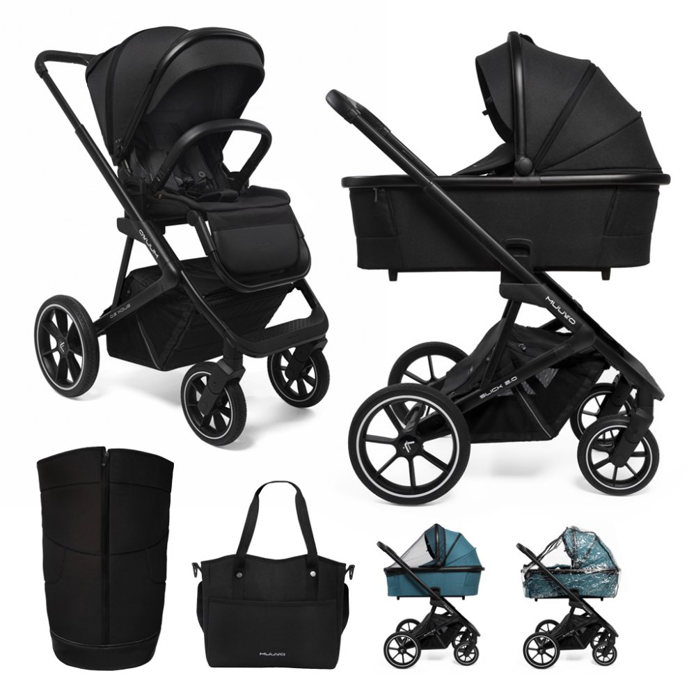 MUUVO Wózek wielofunkcyjny Slick 2.0 zestaw 2w1 Classic black