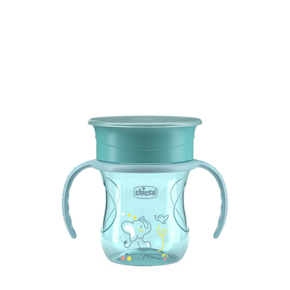 CHICCO Tasse 360 Perfect X avec anses turquoise, 12m+