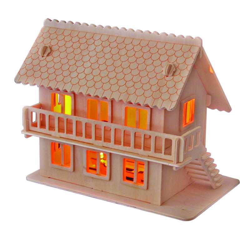 Woodcraft 3D Holzpuzzle Villa