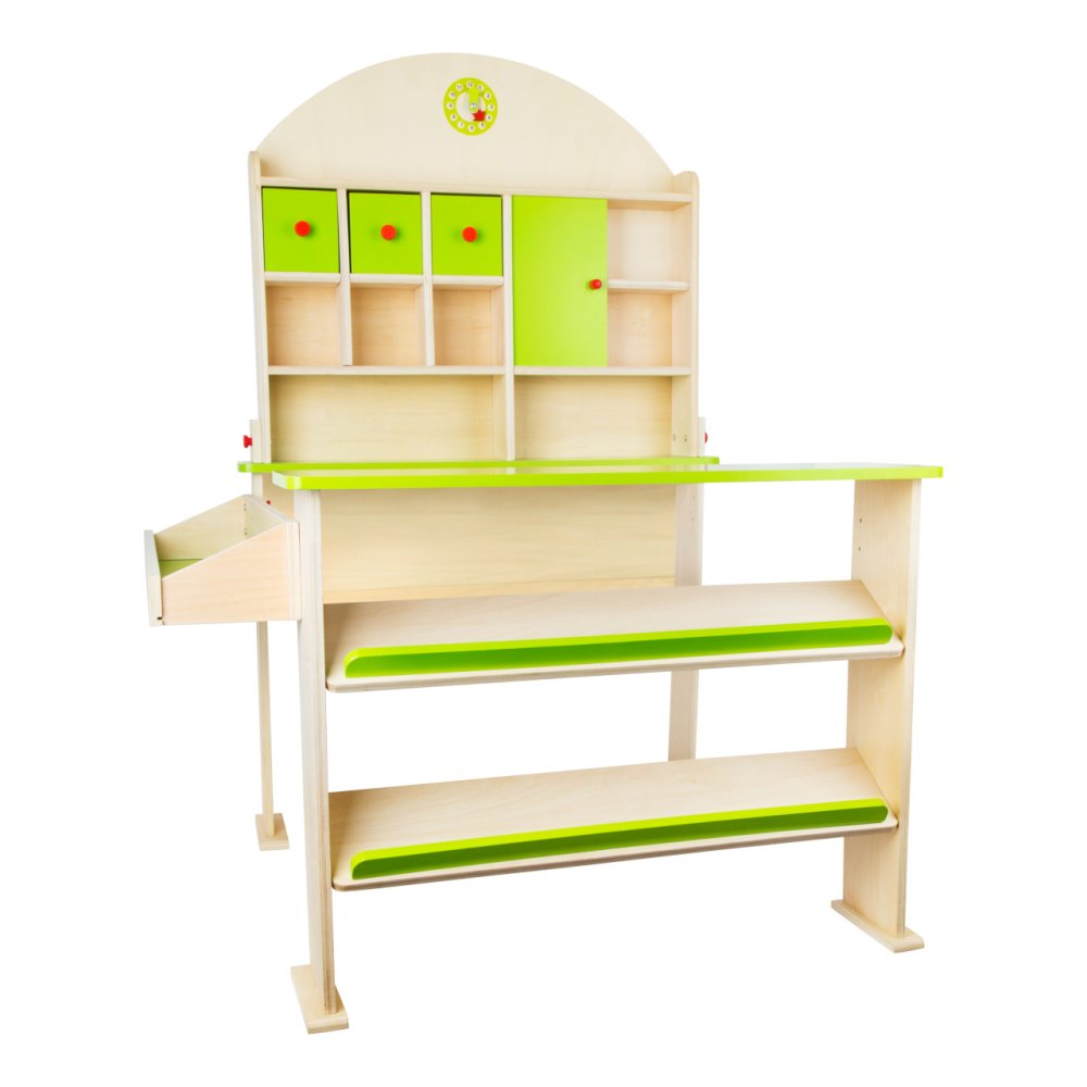 small foot Puesto de venta de madera verde - Imagen 5