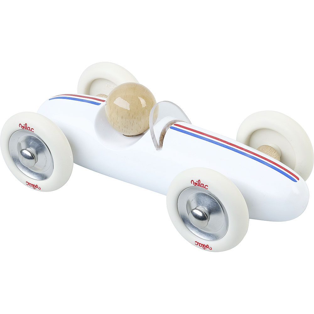 Vilac Coche de madera grande Grand prix vintage blanco