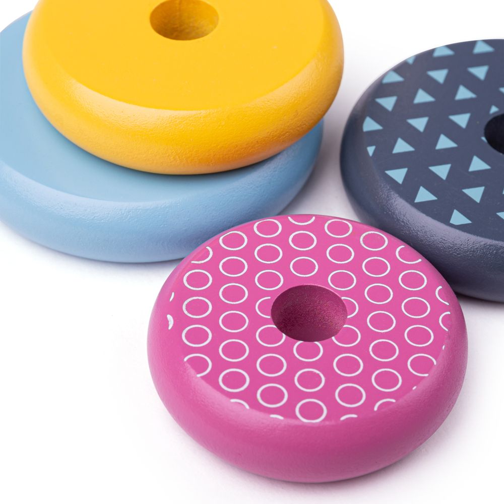 Bigjigs Baby Drewniana wieża motoryczna do nakładania króliczek - obrazek 5