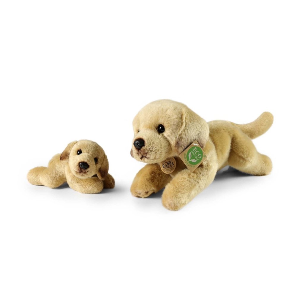 Rappa Labrador di peluche con cucciolo sdraiato 25 cm ECO-FRIENDLY - immagine 4
