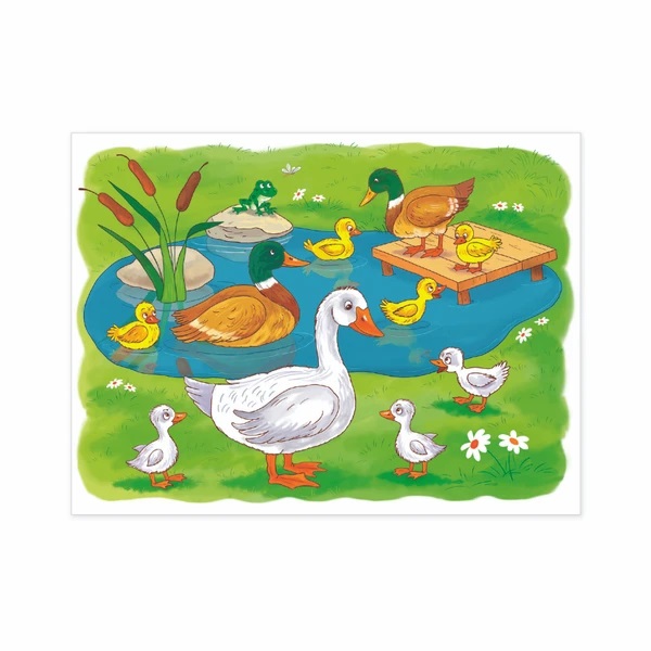 Dino Drewniane kostki obrazkowe Na farmie 12 kostek - obrazek 7