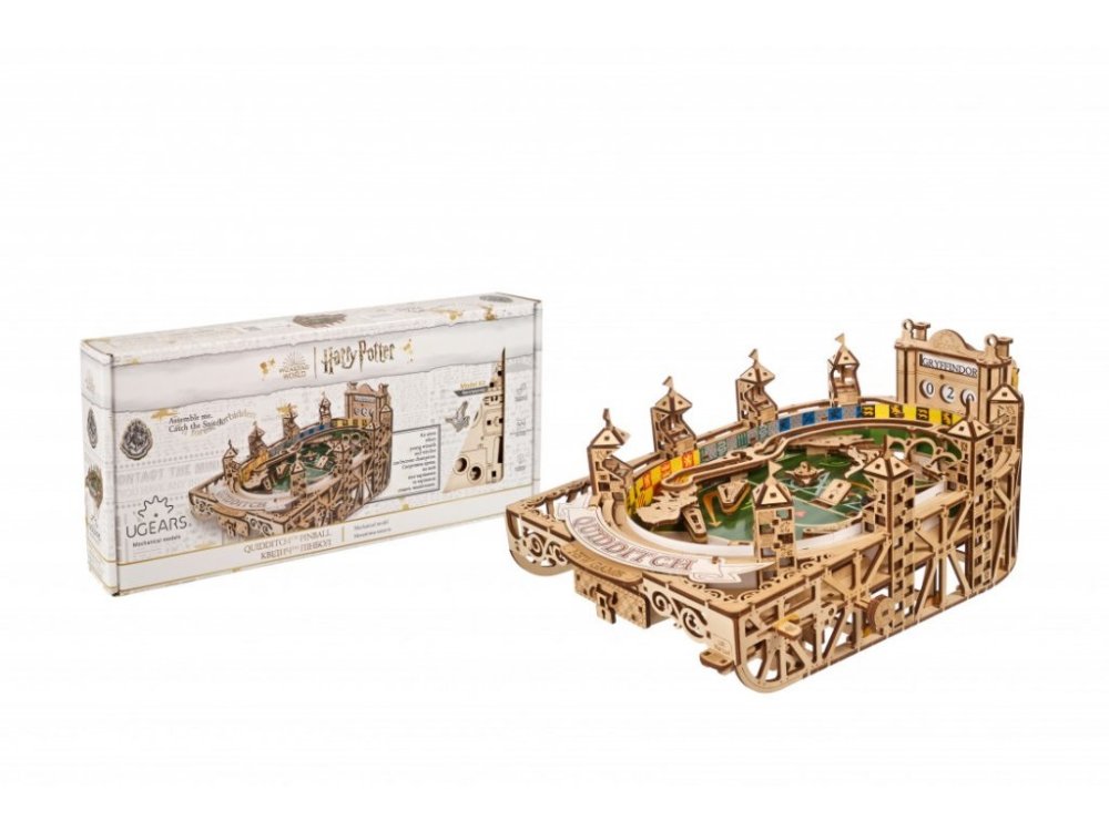 Puzzle mécanique en bois 3D Ugears Harry Potter - Quidditch Pinball – Image 3