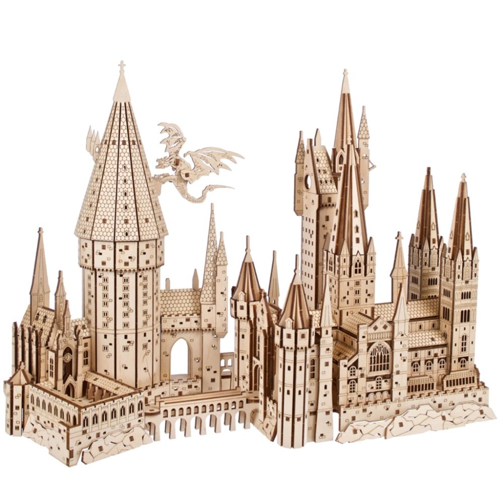 Puzzle mécanique en bois 3D Ugears Château de Poudlard, Harry Potter