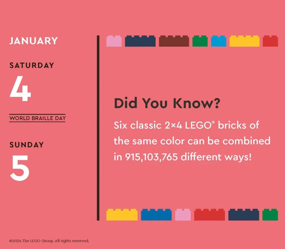 Chronicle Books Calendario divertido LEGO® 2025 - Imagen 3