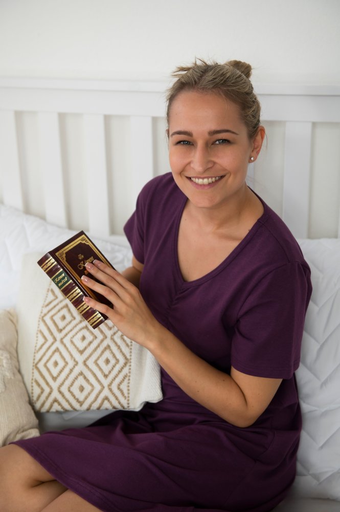 Nachthemd KR dünn Outlast® - Pflaume XXL – Bild 7