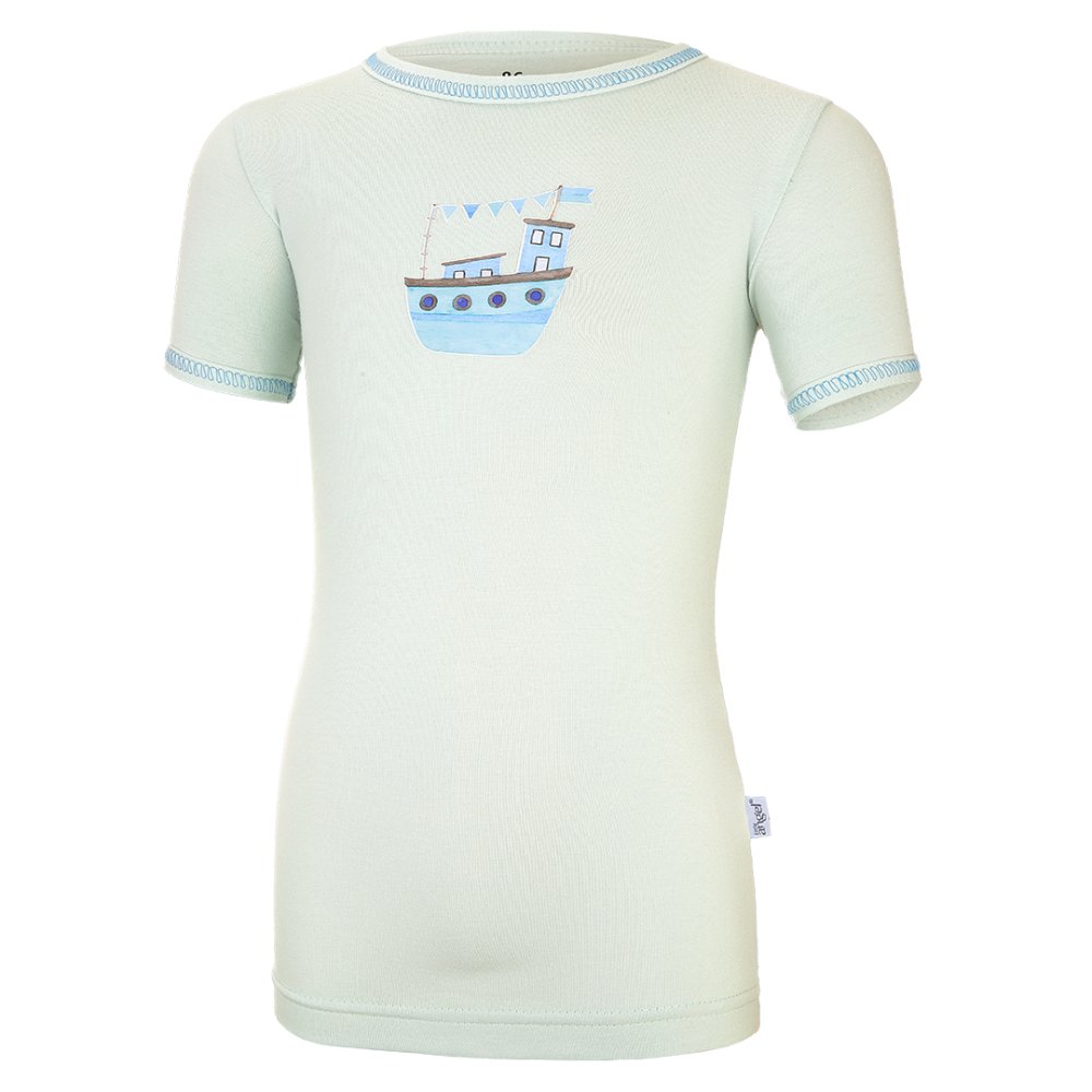 Vékony póló rövid ujjal, Outlast® mintával - világos menta-hajó 110