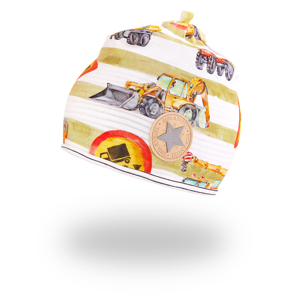 Mütze mit Outlast® gefüttert - auf der Baustelle/Streifen schwarzweiß 3 | 42-44 cm