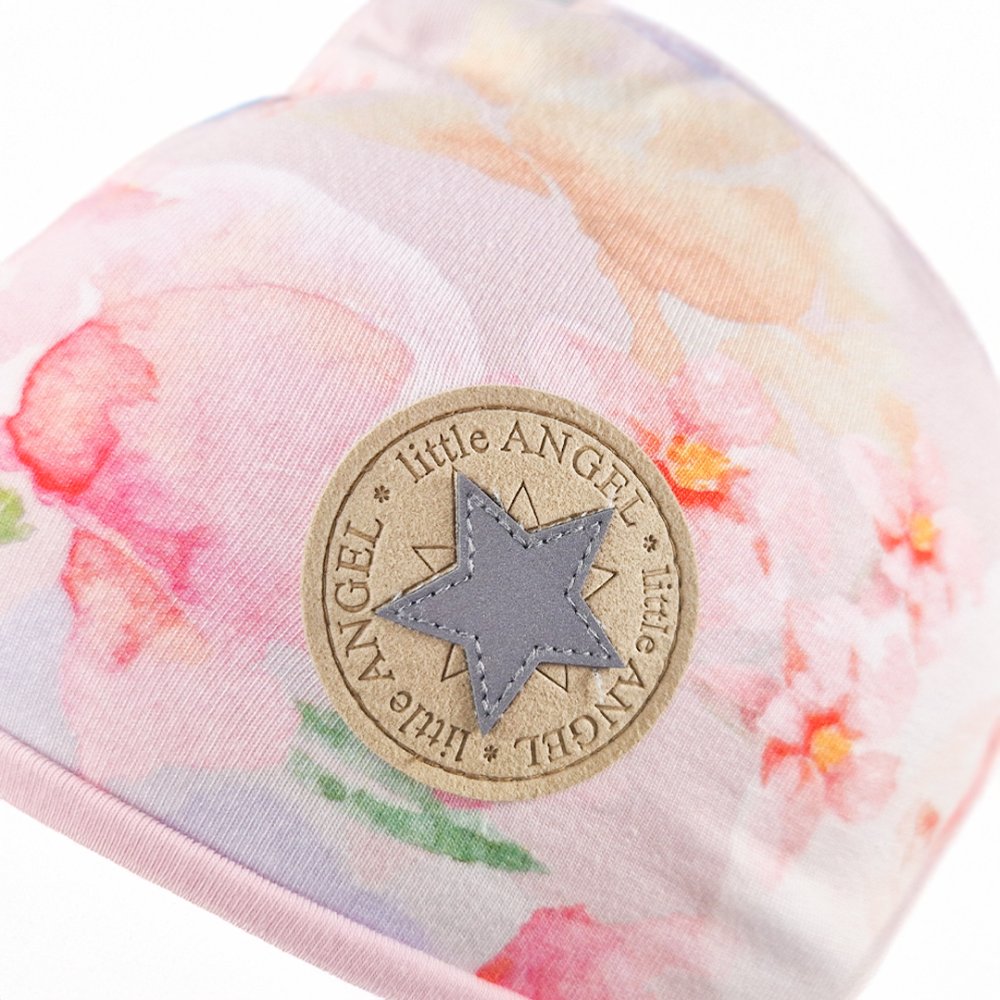 Berretto foderato Outlast® - fiori rosa chiaro/rosa baby 3 | 42-44 cm - immagine 4