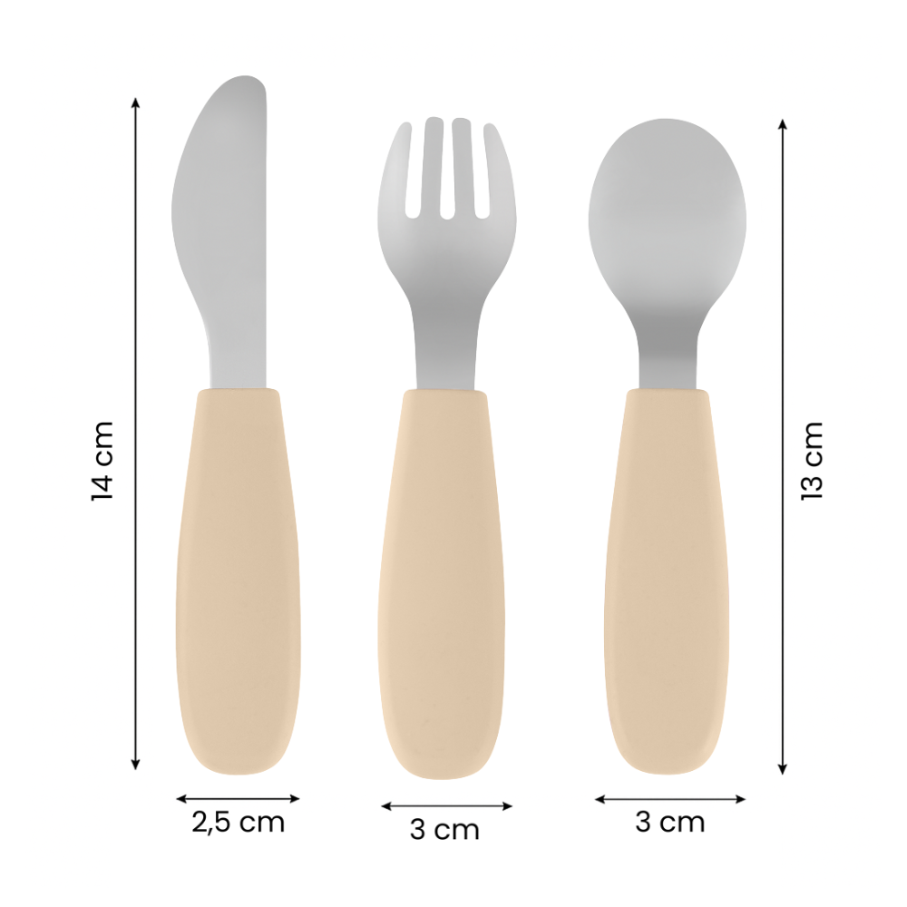 PETITE&MARS Sada příborů s nerezové oceli Take&Match Desert Sand 12m+ (obrázek 5)
